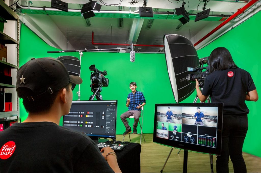 Custom Avatar AI Video Filming in Green Screen Studio in Singapore