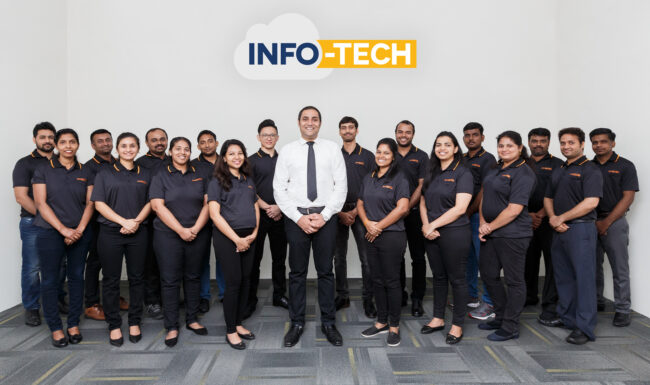 People representing technology company 